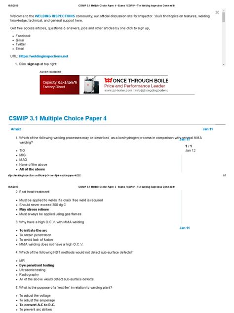 CSWIP 3.1 Multiple Choice Paper 1 .
